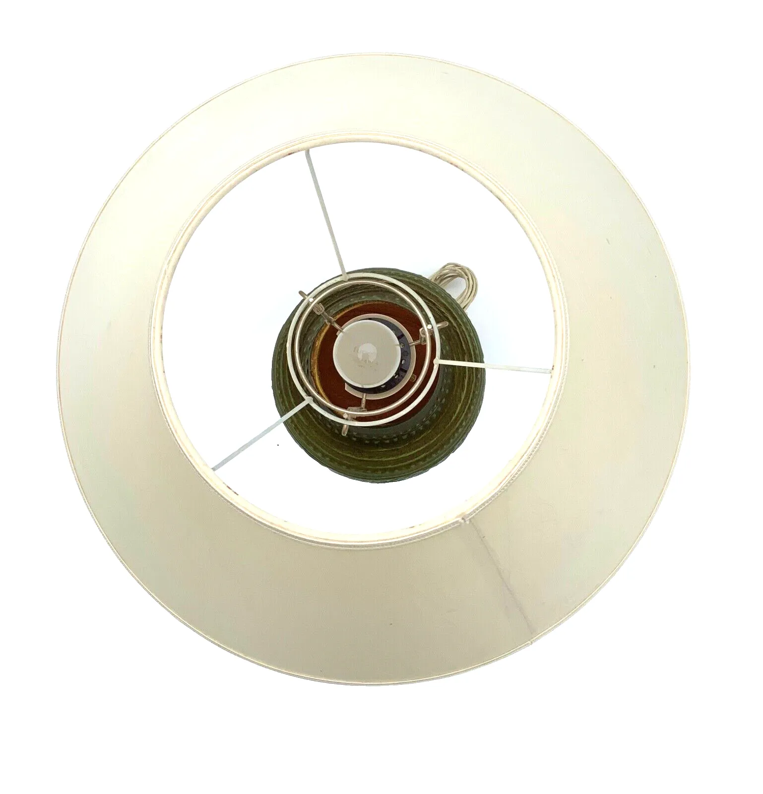 Mid 20th Century Vintage Extra Large Table Lamp  Ceramic Danish Style photo vinterior