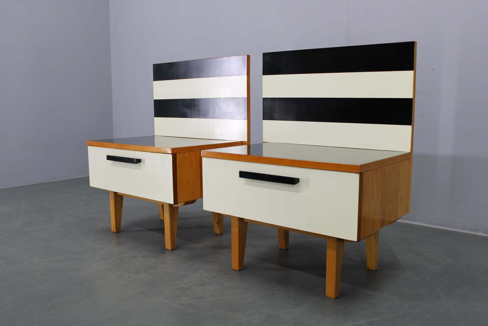 Mid Century Pair Of Nightstands, Czechoslovakia, 1960s photo furniture