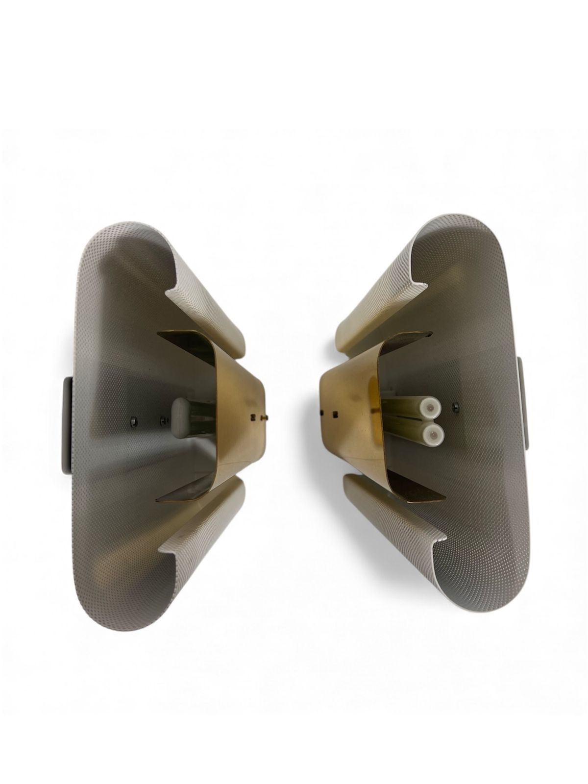 Pair Of Hans‑Agne Jakobsson “Rasputin” Perforated Metal Wall Lamps, Sweden photo 395.0