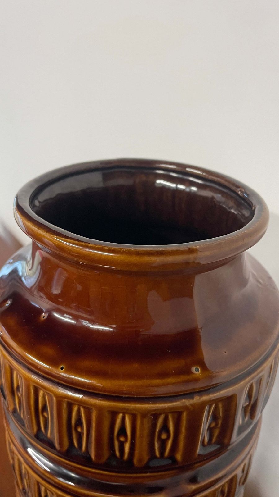 Large Mid Century West German Brown Vase | W. Germany 268 40 | 40cm photo buy