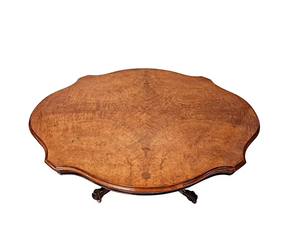 A Gorgeous Irish 19th Century Fully Restored Centre Or Dining Table In The Manner Of Strahan photo vinterior