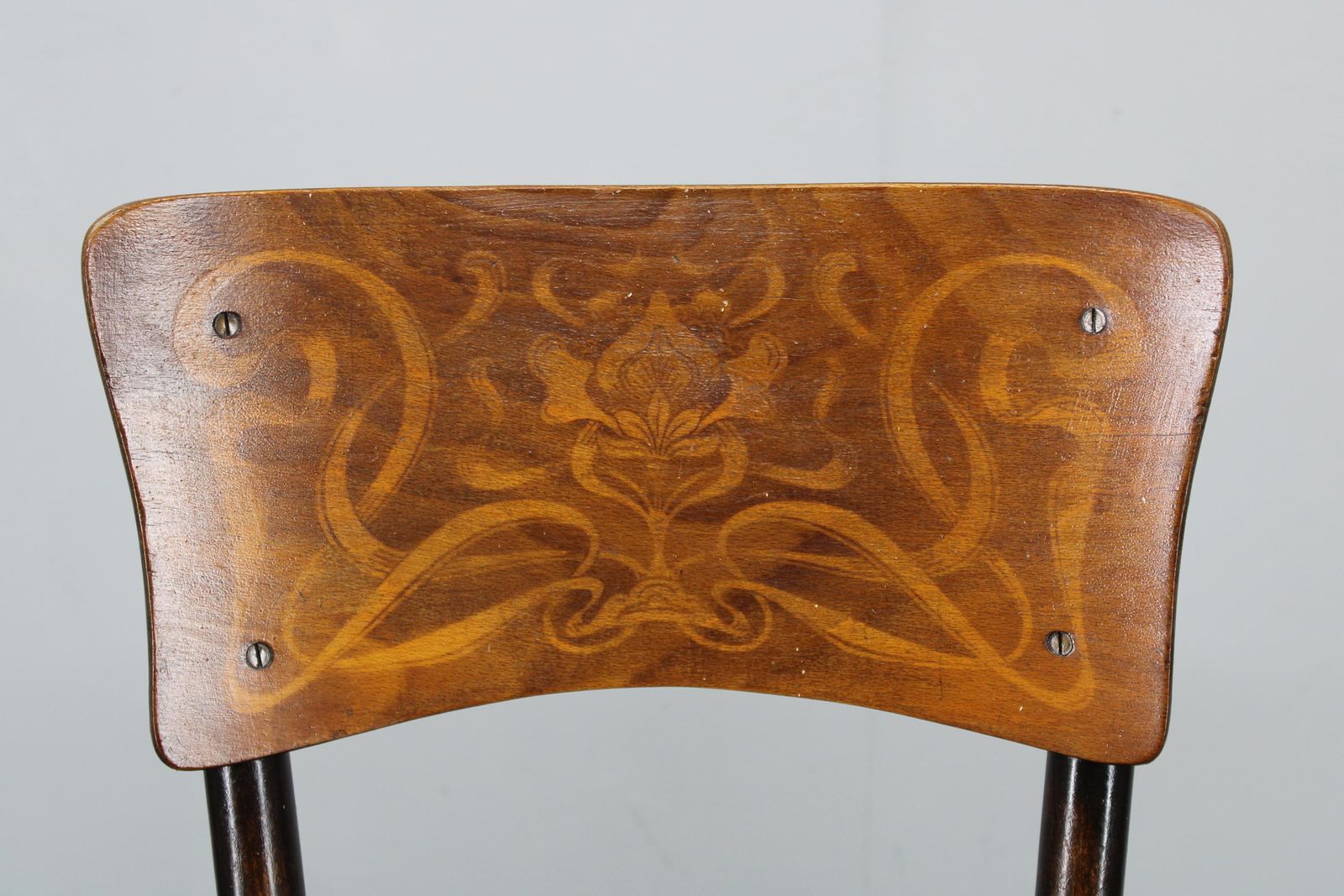 Furniture Pair Of Thonet Art Nouveau Bentwood Chairs, Czechoslovakia, 1920s photo