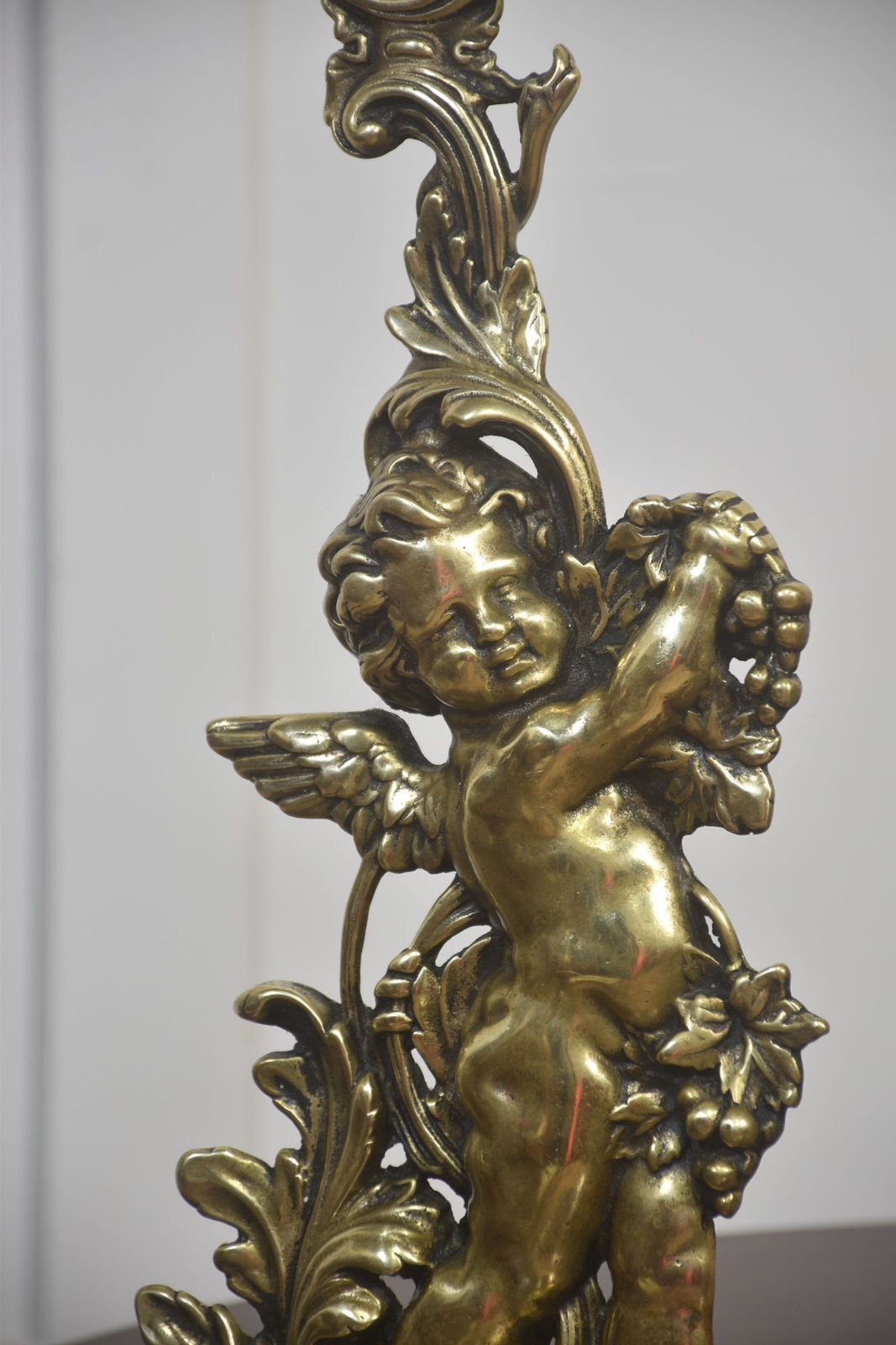 Pair Of Brass Putti Door Stops photo furniture