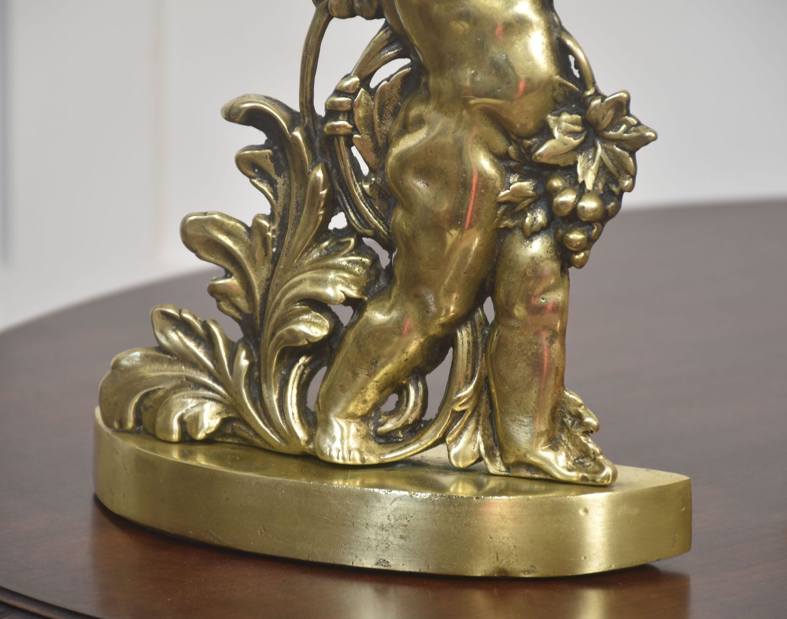 Pair Of Brass Putti Door Stops photo vinterior