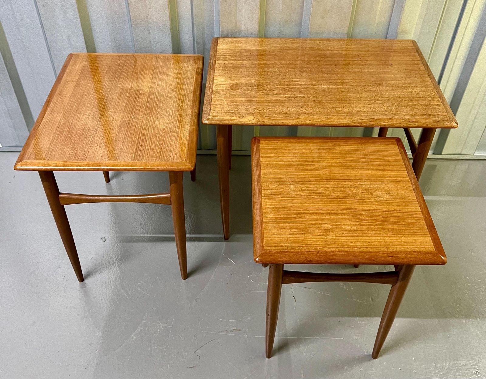 495.0 Poul Hundevad Danish Teak Nest Of Three Tables – Fabian, 1960s photo