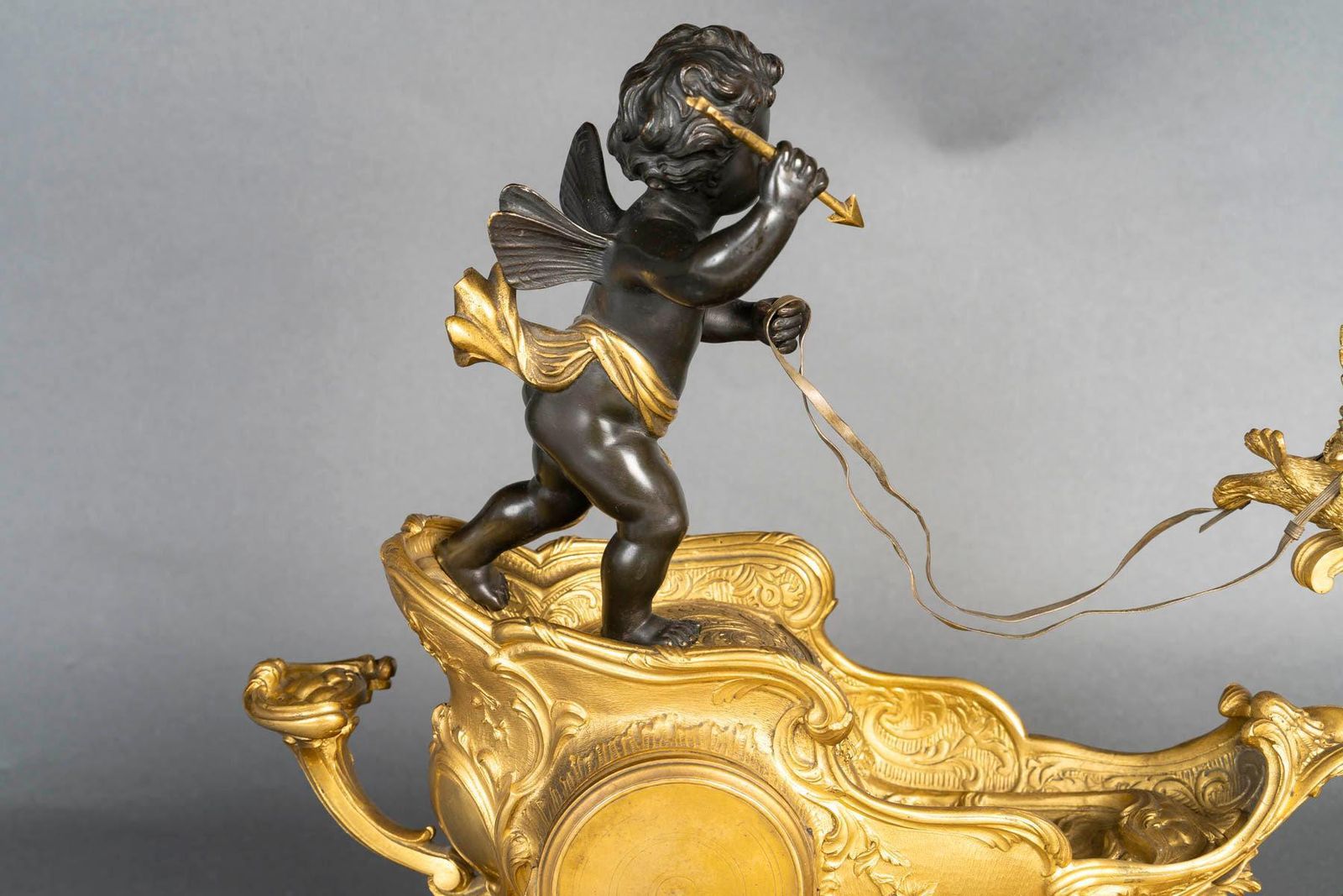 photo furniture Gilt Bronze Clock, Napoleon III Period, 19th Century.
