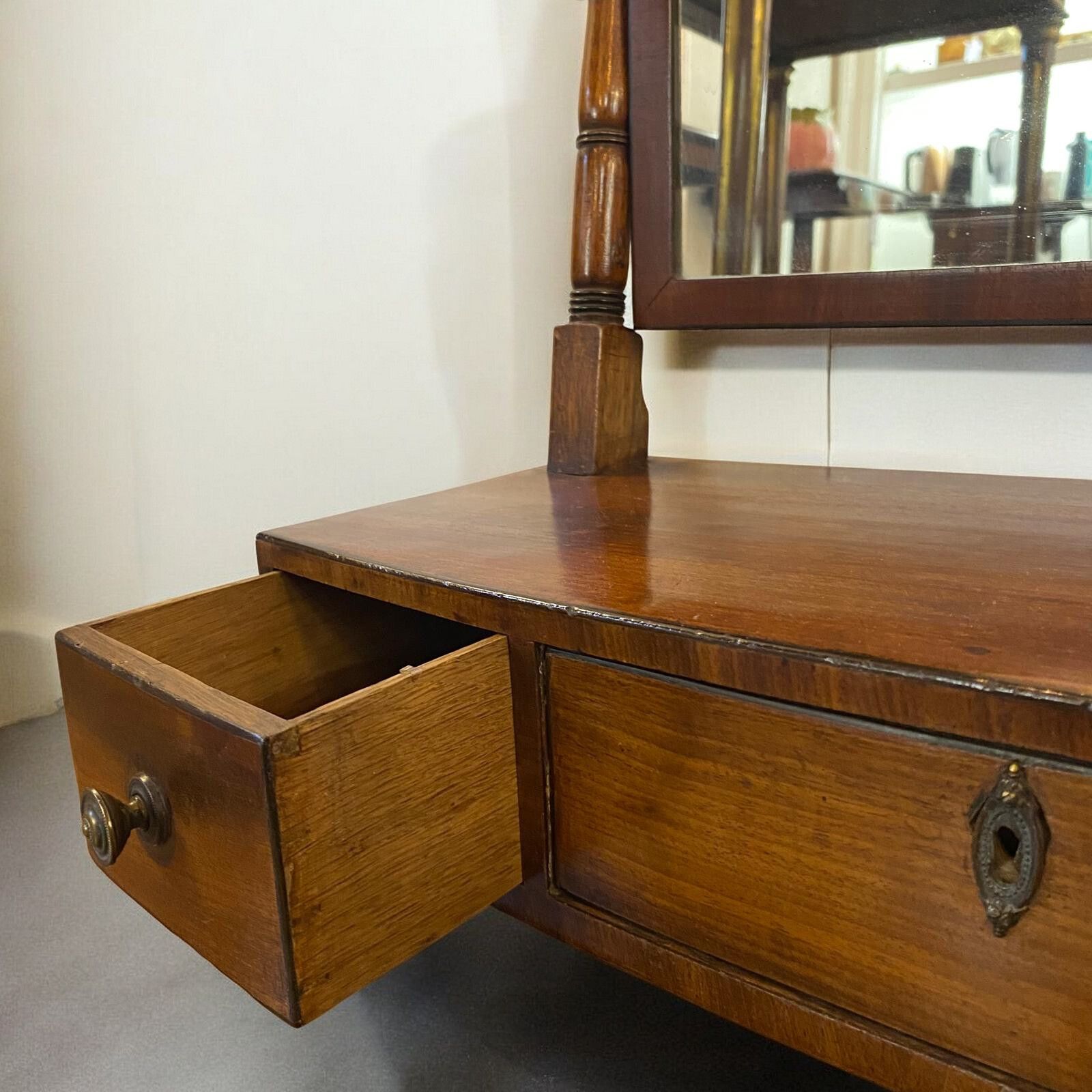 Late Georgian Mahogany Table Mirror photo for sale