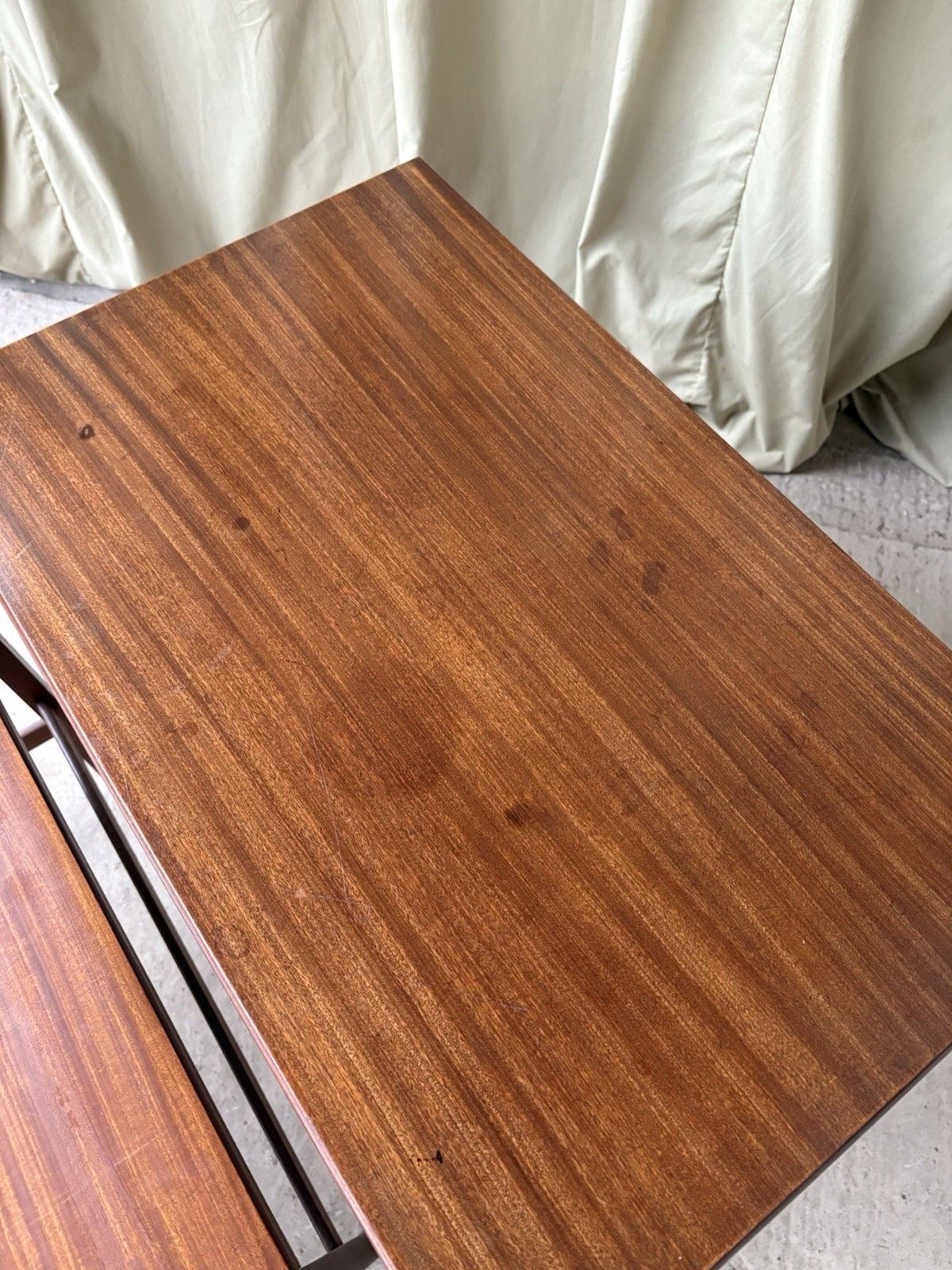 Vtg Mid Century Teak Nest Of Side Tables Scandi Danish Style Retro R981 photo vintage