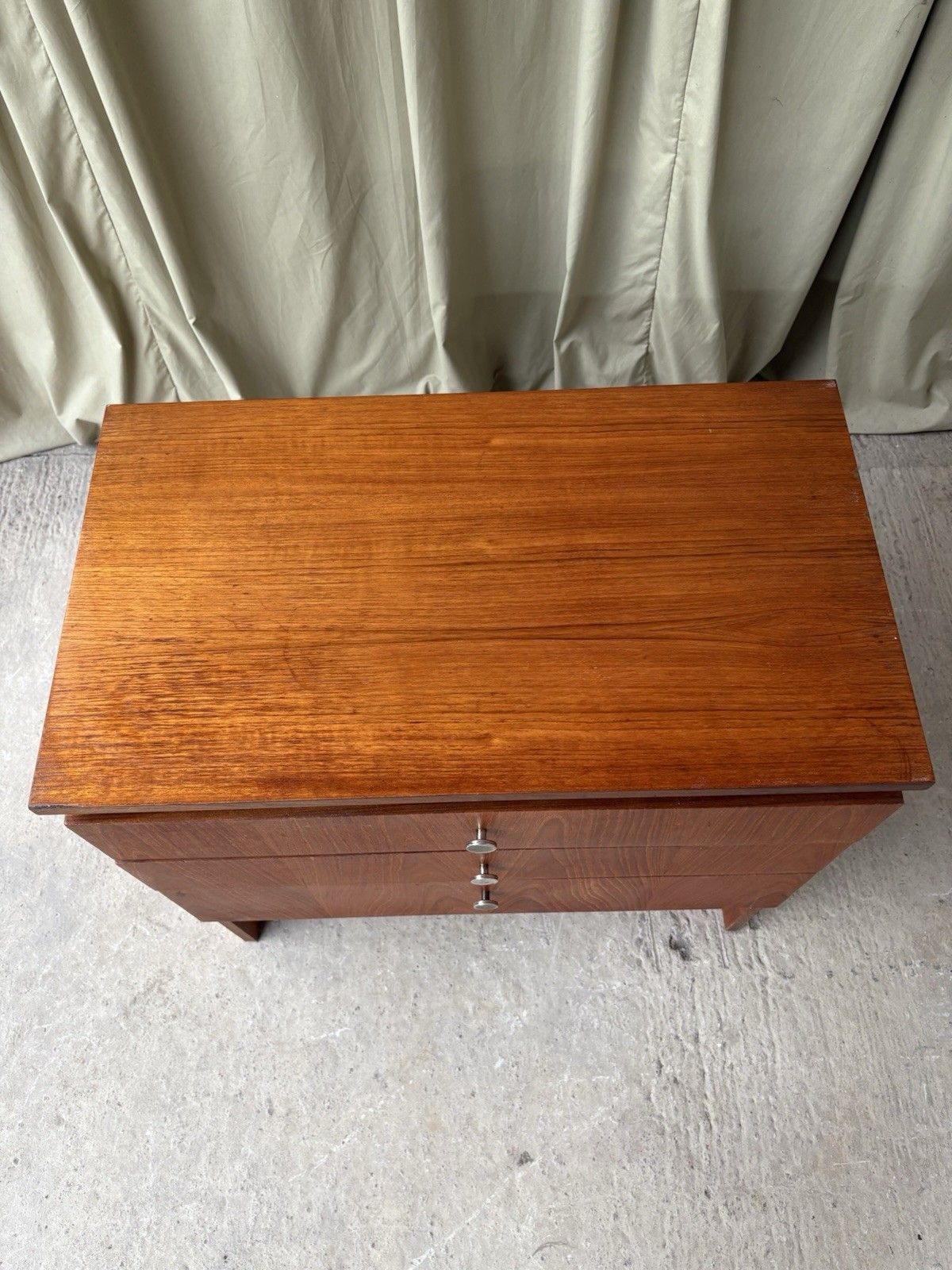 Vtg Mid Century Teak Chest Of Drawers Tallboy Scandi Danish Retro R980 photo vintage