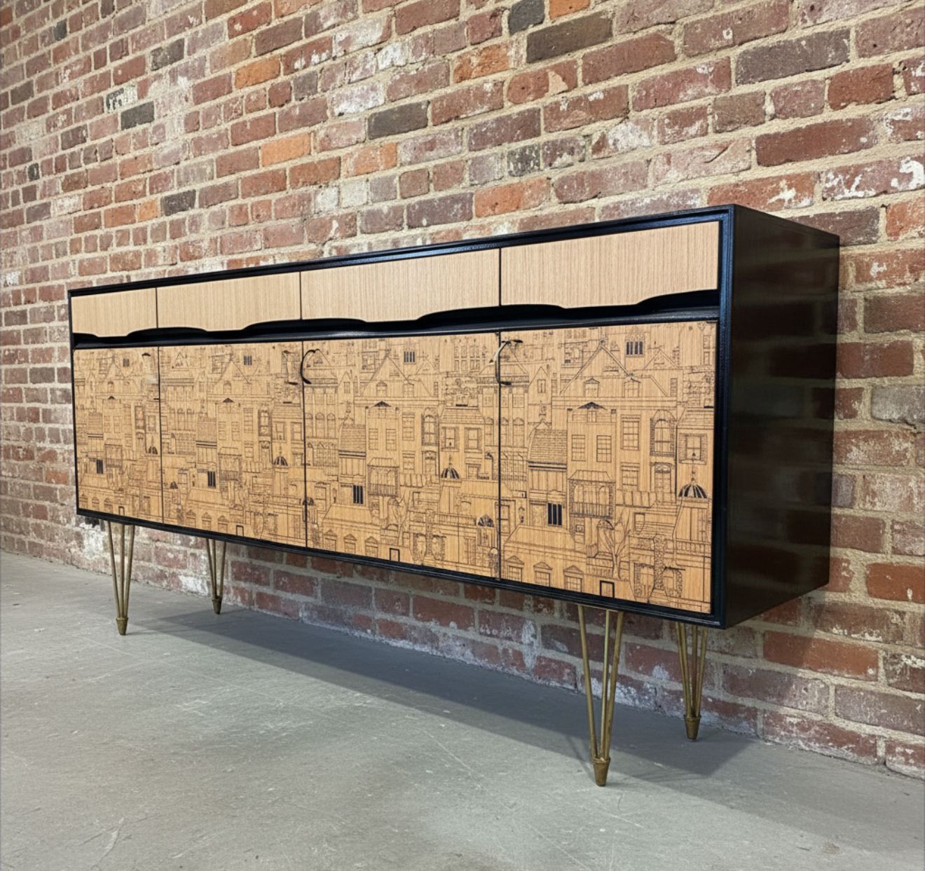 Retro Vintage Sideboard Birch Ply 1950s 60s Heals Rare Design