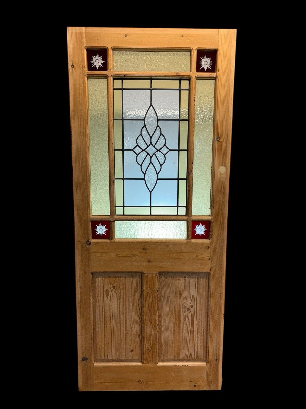 Victorian Stained Glass Front Door Period Reclaimed Old Antique Wooden Refurb