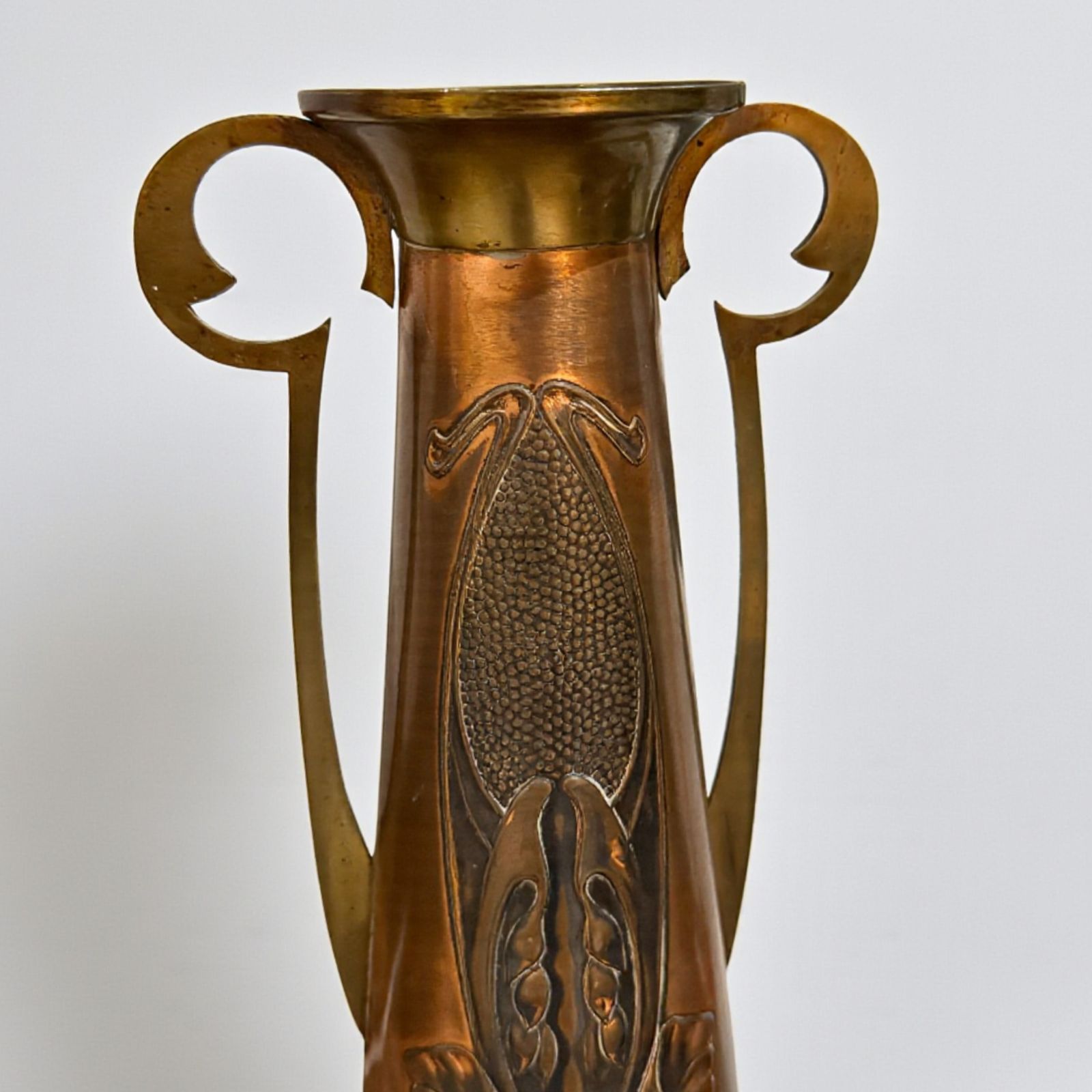 Pair Of Beldray Arts & Crafts Style Vases Circa 1910 photo for sale