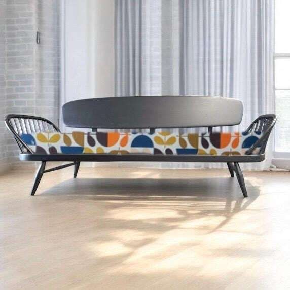 Black Ercol Daybed Sofa Mcm    Choose Your Own Fabric photo for sale