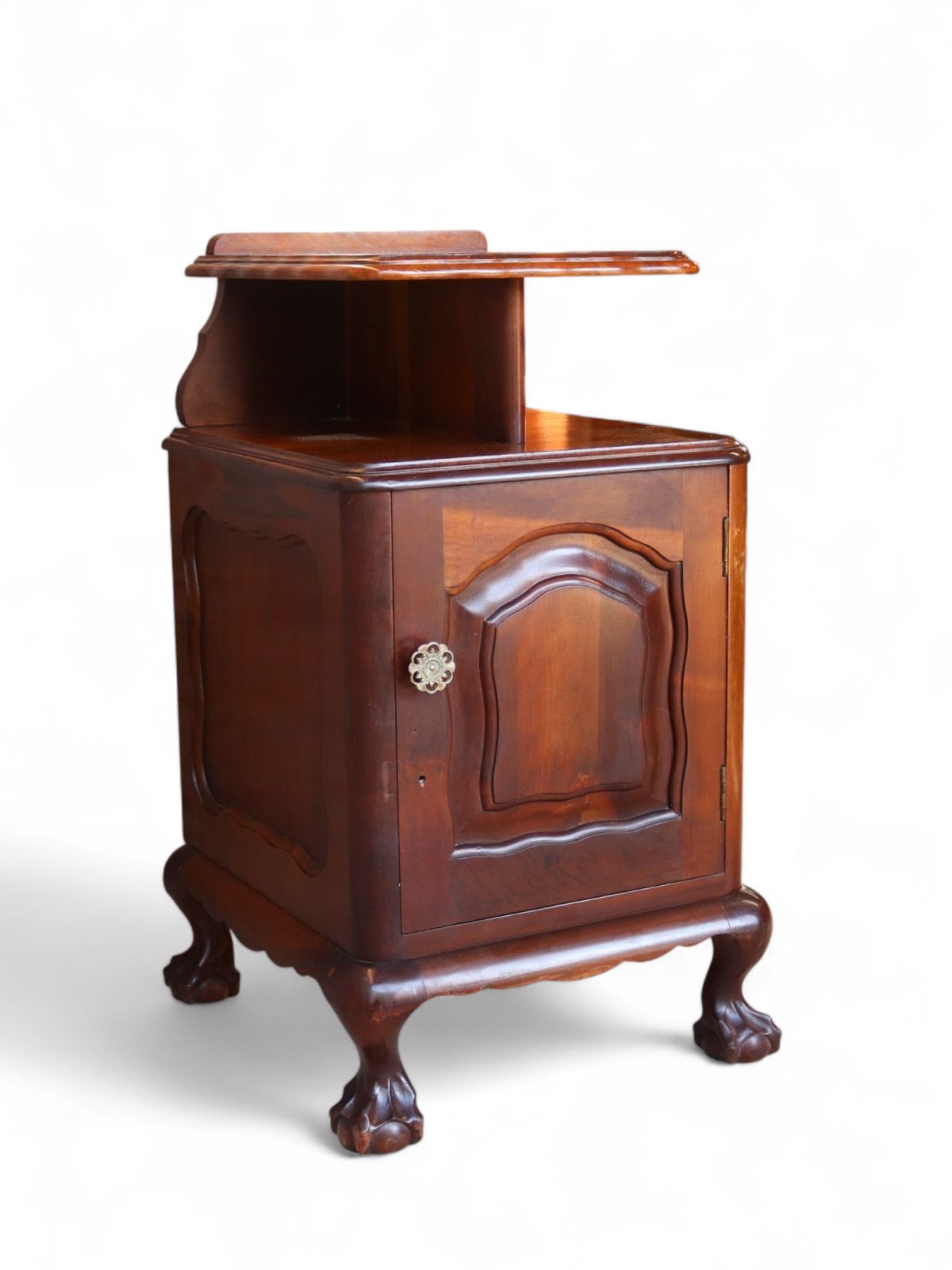 Vintage Reproduction Georgian Style Imbuia Bedside Table / Cabinet Nightstand photo buy