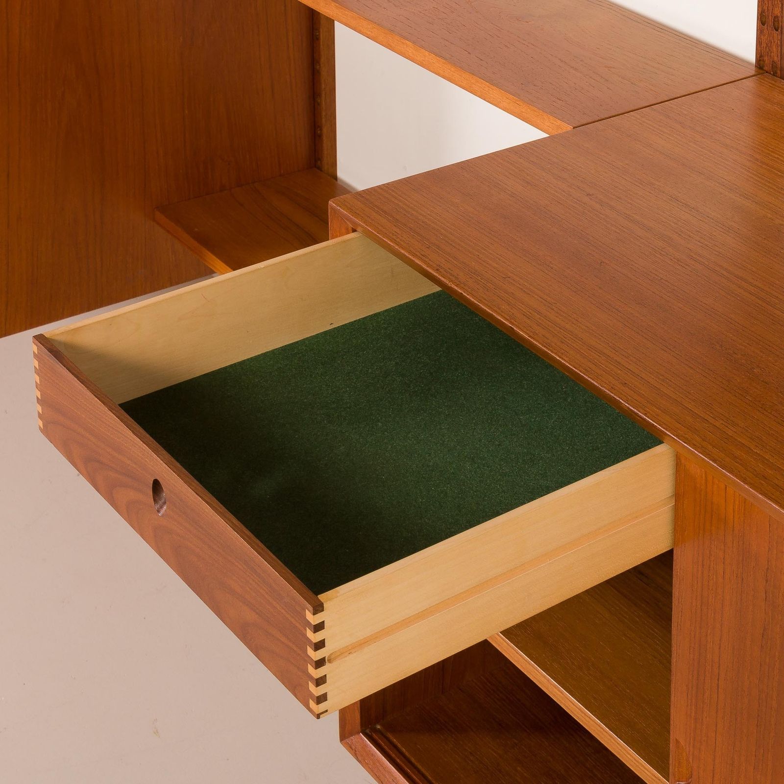 photo for sale Poul Cadovius Extra Large Teak Wall Unit For Cado, 1960s.