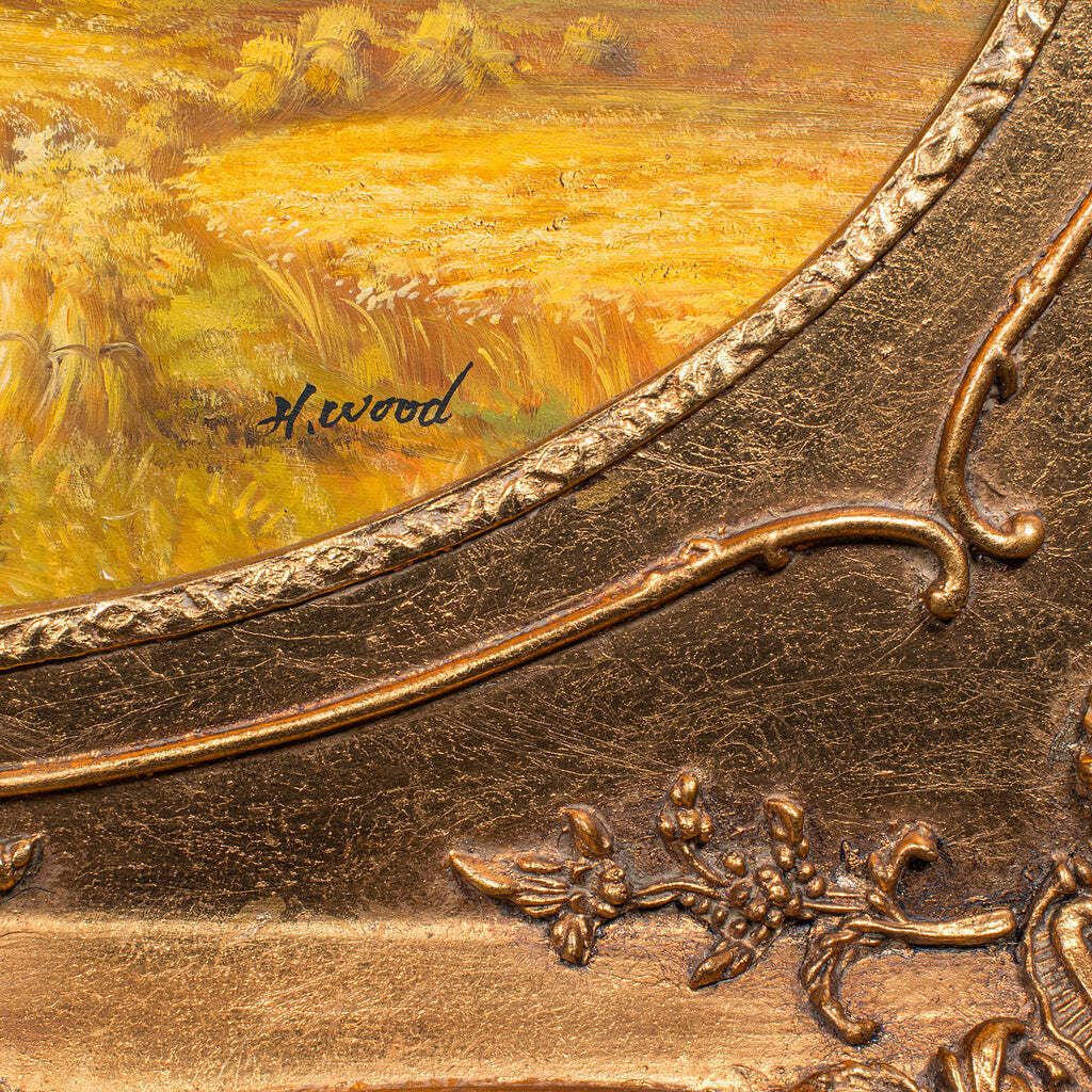 photo furniture Vintage Landscape Painting, English School, Art, Countryside Picture, Circa 1950