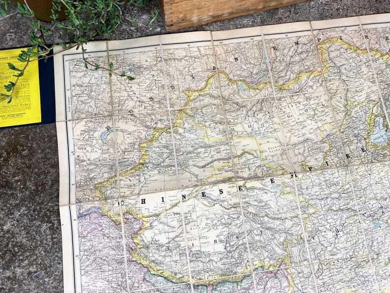 Antique Stanford's Map Of China & Japan 1900 photo 375.0