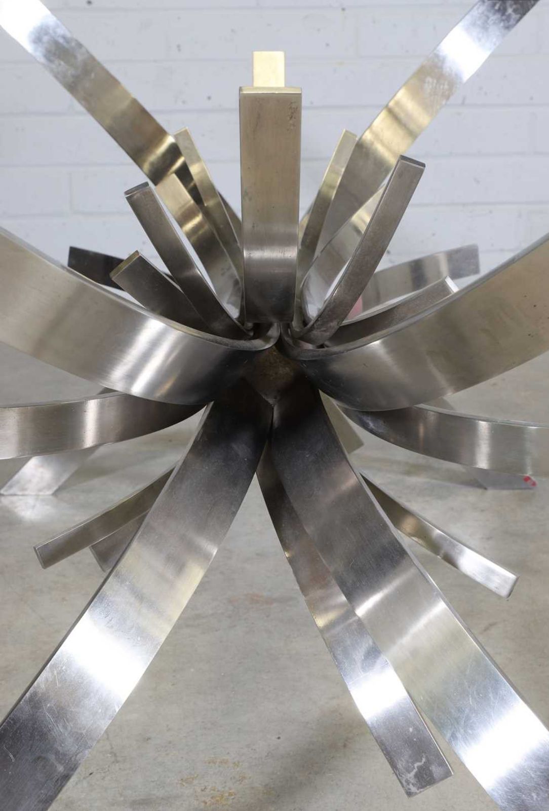 Maria Pergay Gerbe Dining Table   Rare Horizontal Variation, Stainless Steel, France C.1970 photo 110000.0