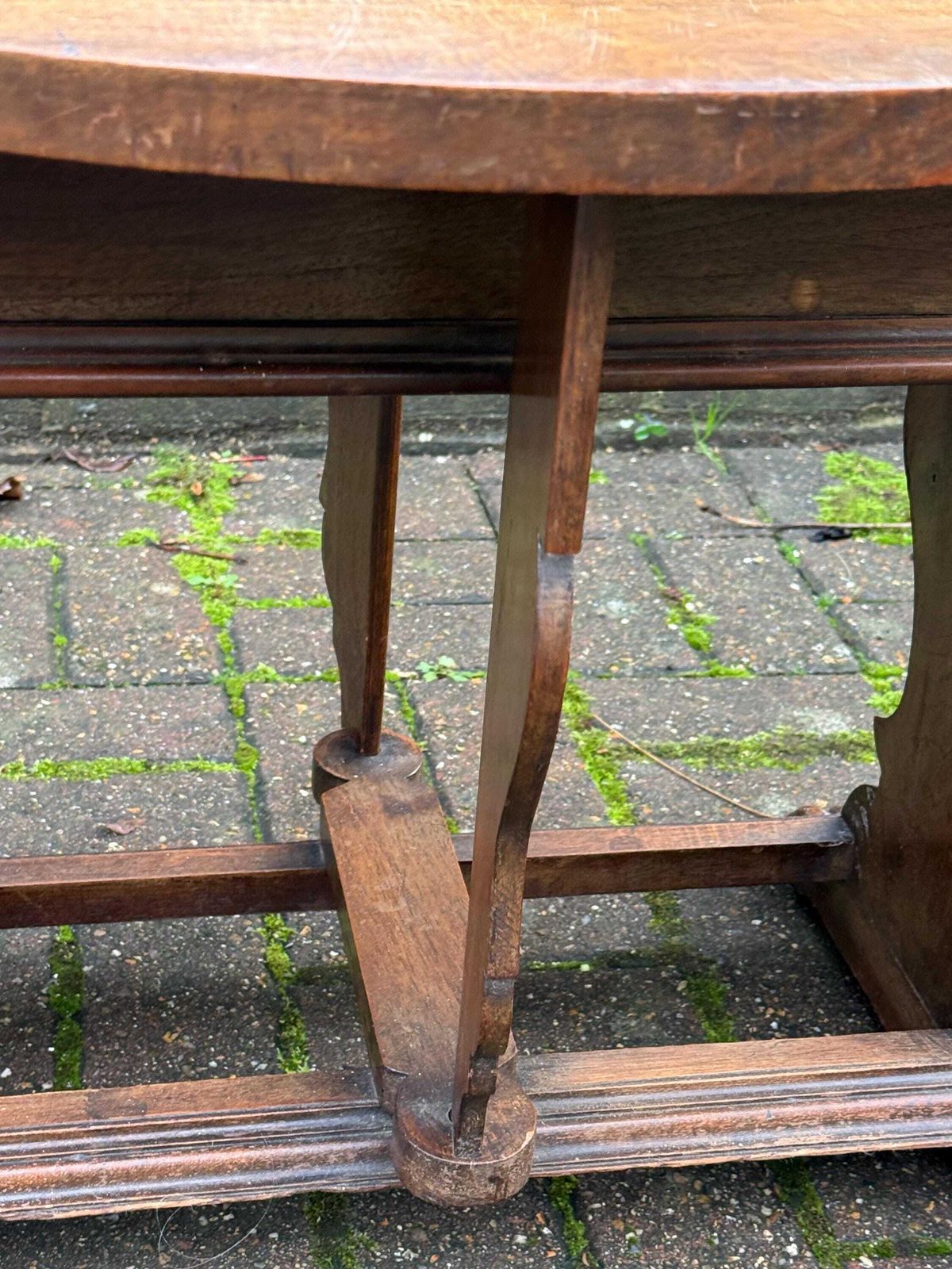 photo for sale Victorian Walnut Drop Leaf Side Table With Drawer, Gothic Revival Antique Furniture