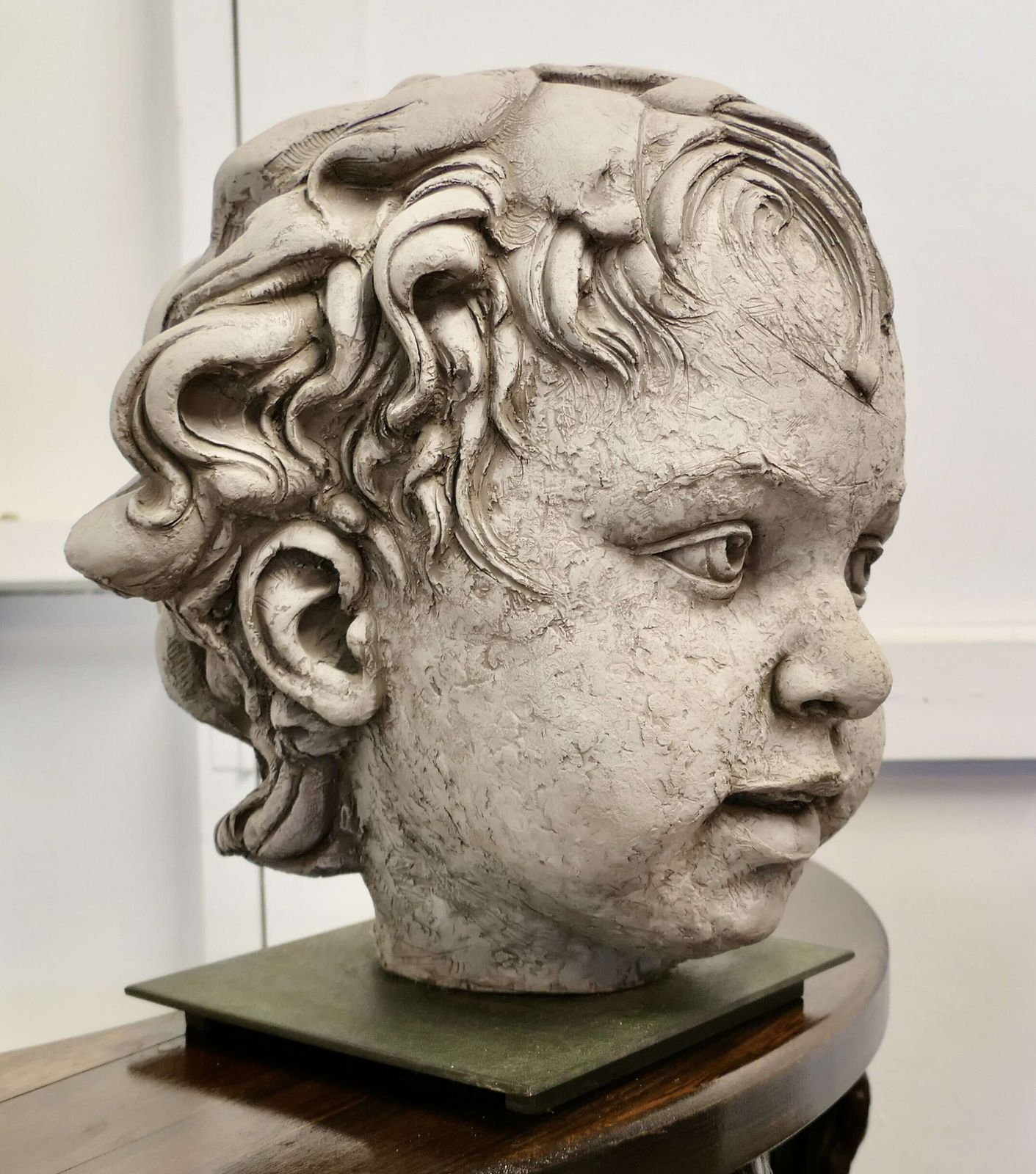 Large Clay Bust Of A Child By Philippe Seené, Set On Bronze This Is An Exquisite Life photo Art