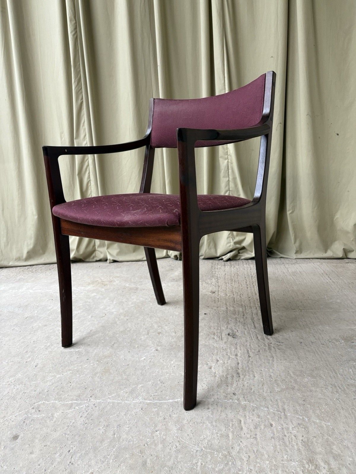 Vtg Mid Century Sculptured Desk Chair Armchair Fireside Carver Danish Retro R982 photo 201.25