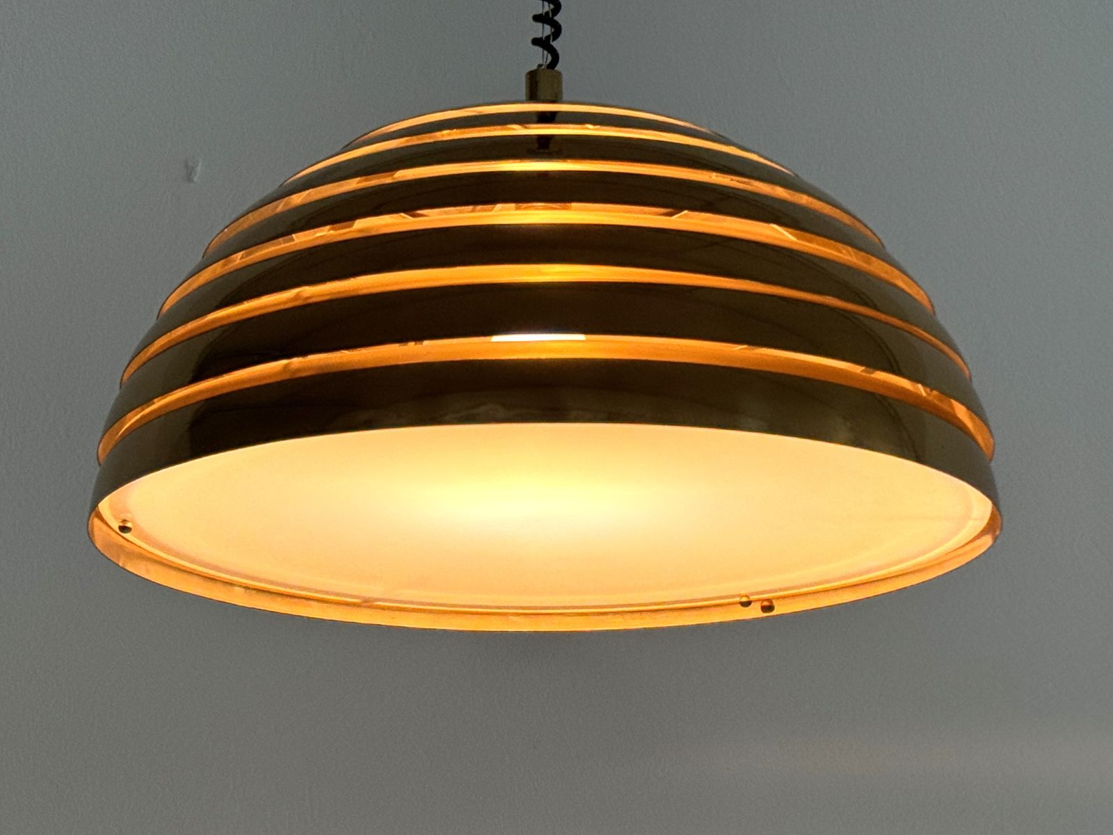 photo for sale 1960s Midcentury Modern Brass Chandelier By Vereinigte Werkstätten