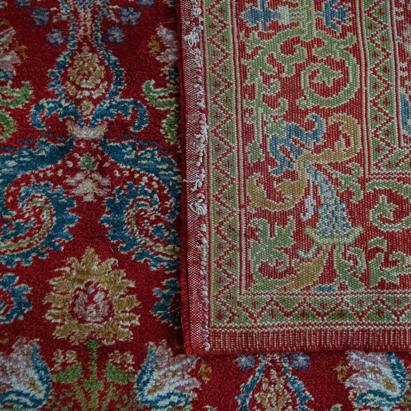 Floral Medallion Composition   Vintage Spanish Hand Knotted Rug photo 1059.0