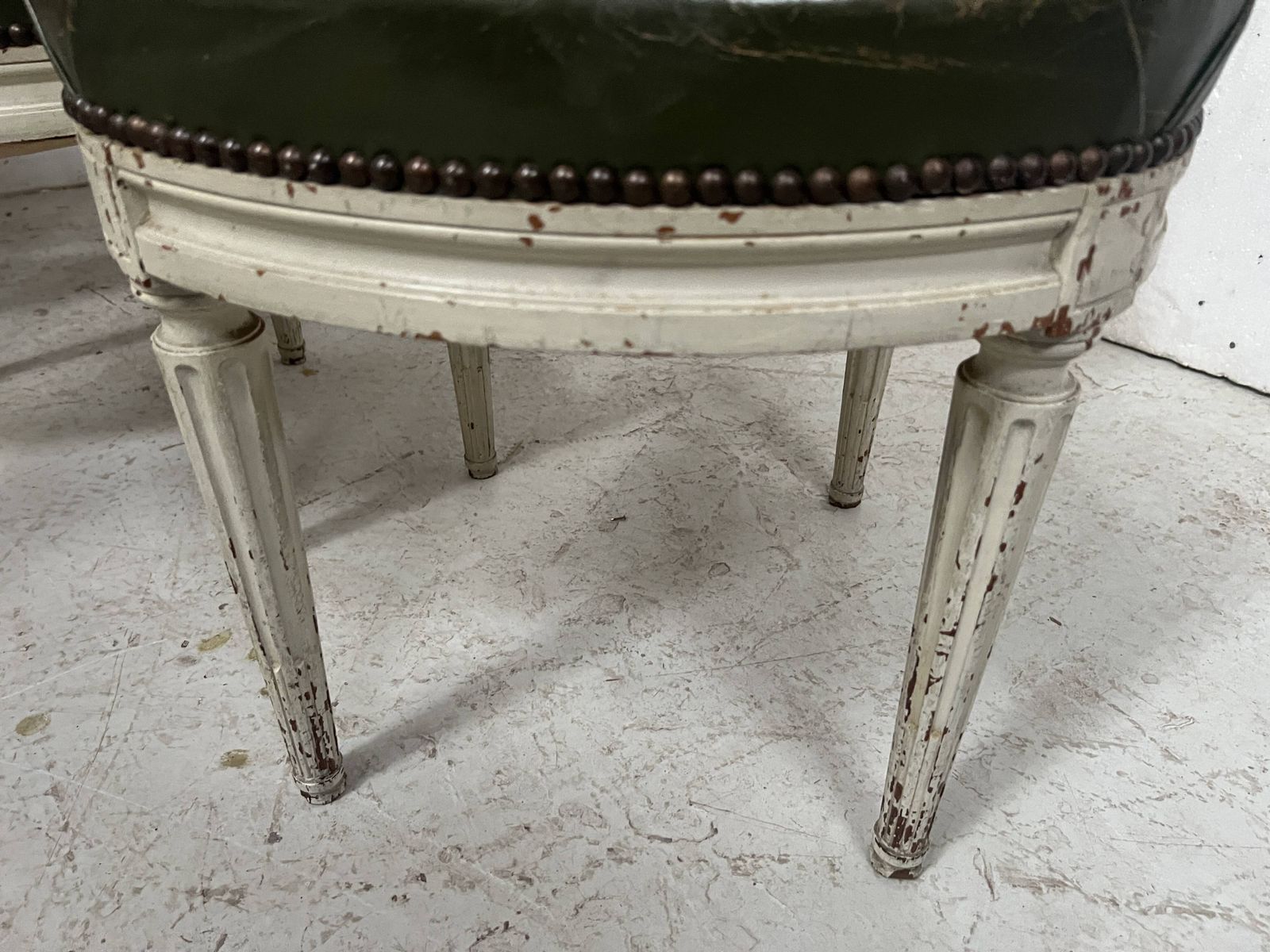 Set Of Seven Louis XVI Style Chairs In Patinated Beech, 20th Century. photo vinterior