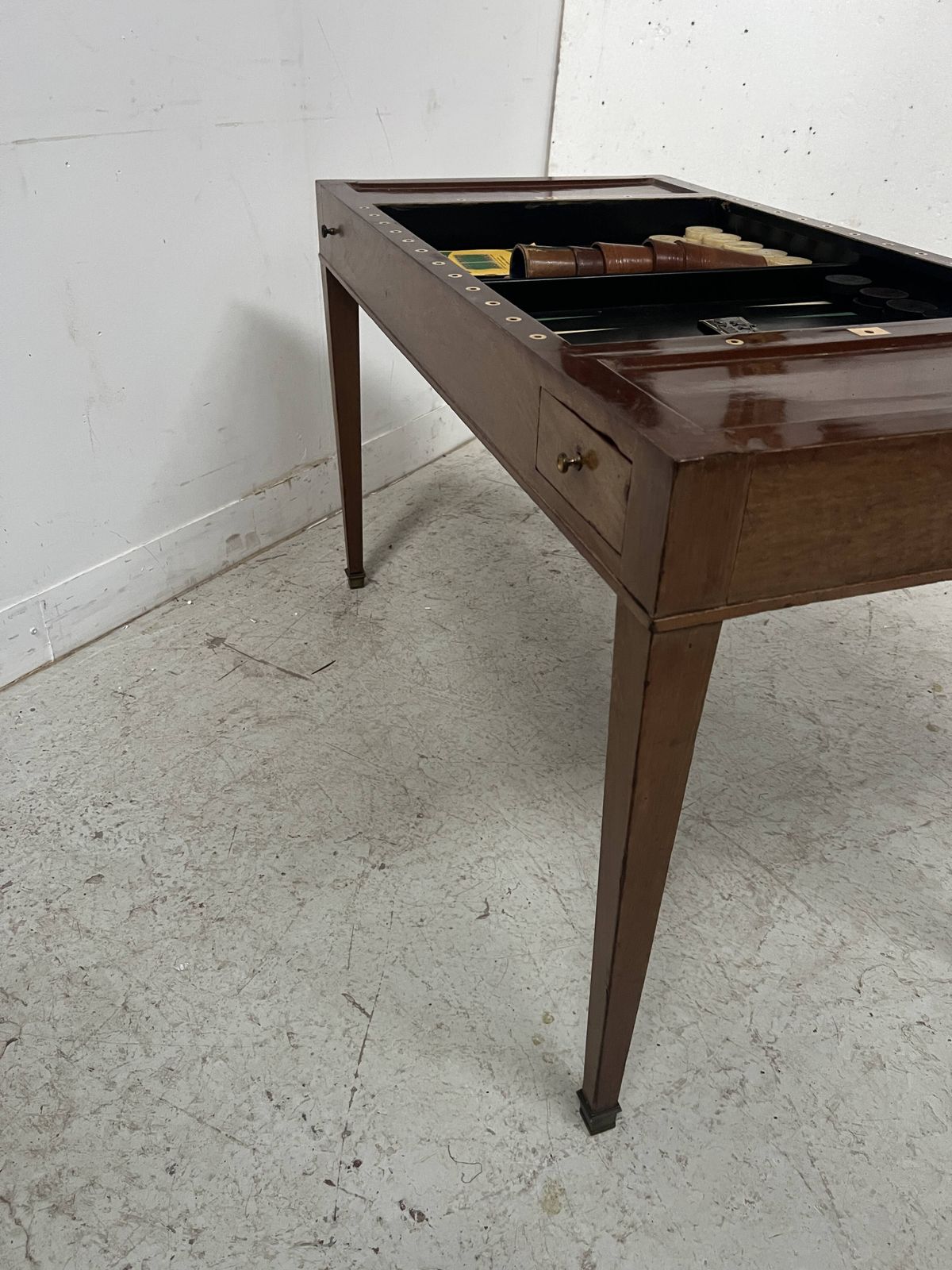 Louis XVI Period "Tric Trac" Gaming Table In 18th Century Mahogany. photo Furniture
