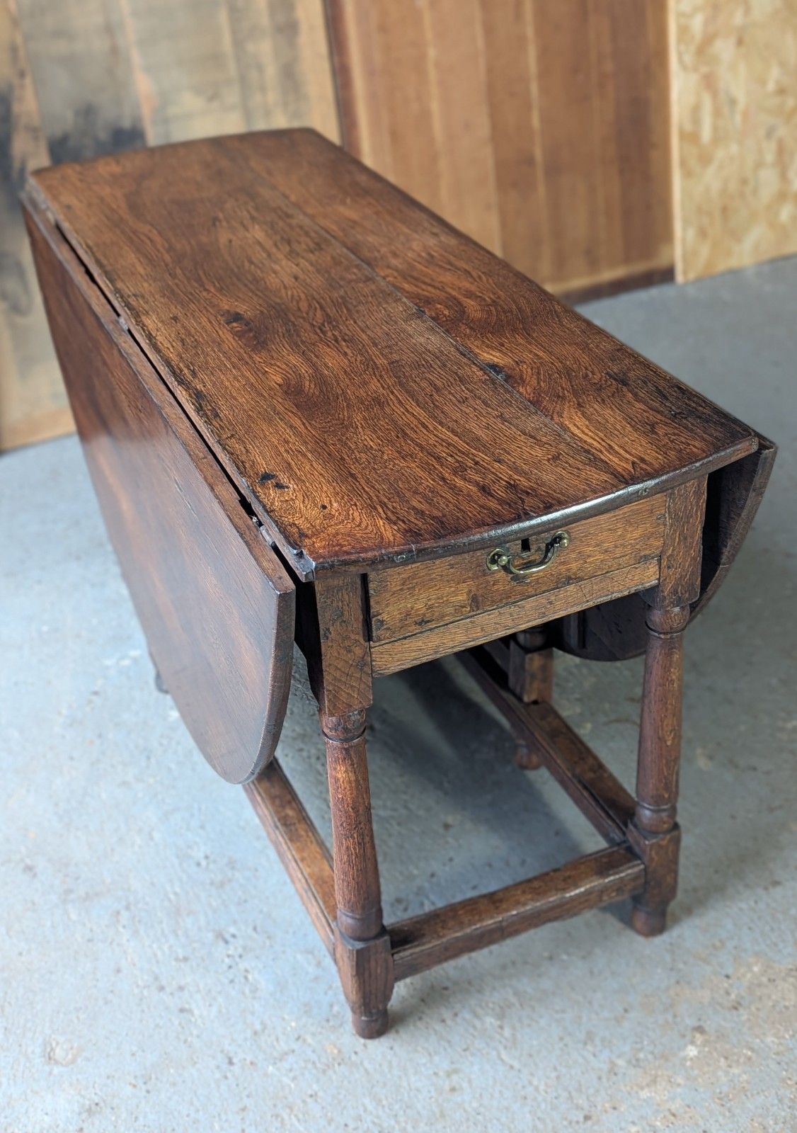 Antique Provincial Country Oak Gateleg Dining Table (Delivery Available) 18thc 6 photo buy