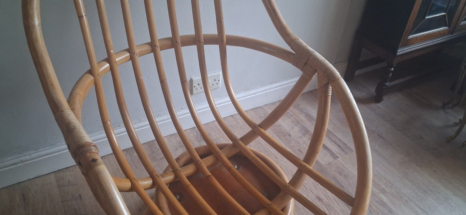 Original 1970's Angraves "Invincible" Mid Century Bamboo Swivel Armchair photo buy