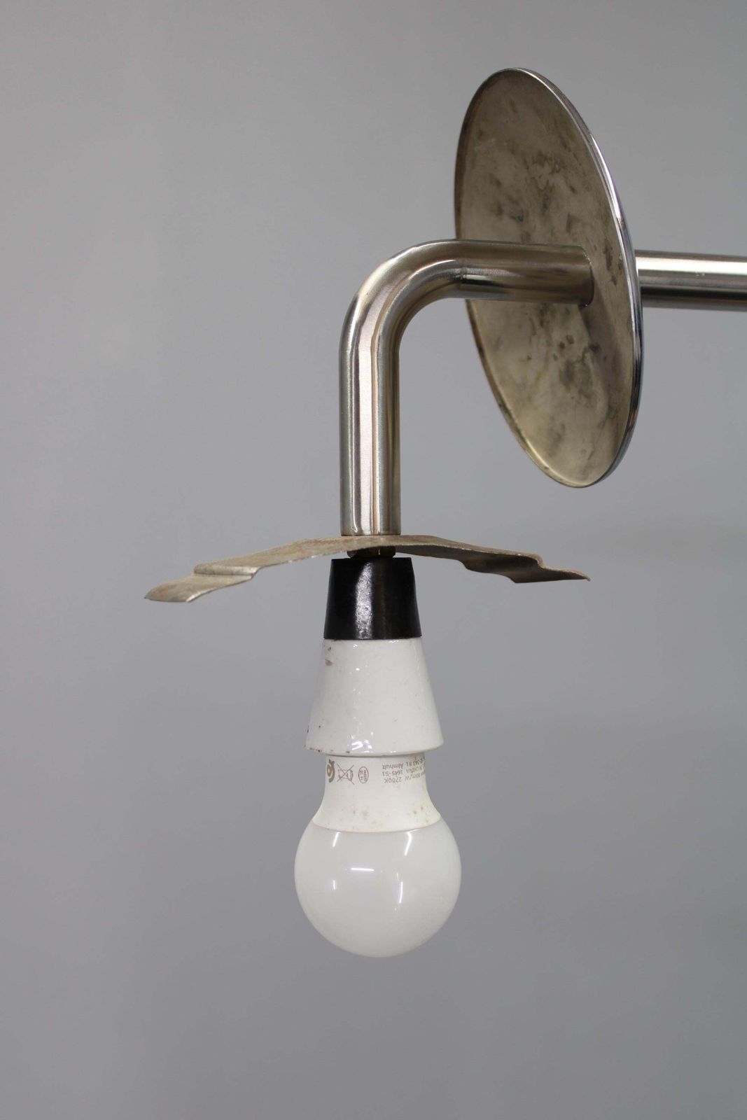 Lighting Art Deco Floor Lamp With Shelves, Czechoslovakia, 1930s photo