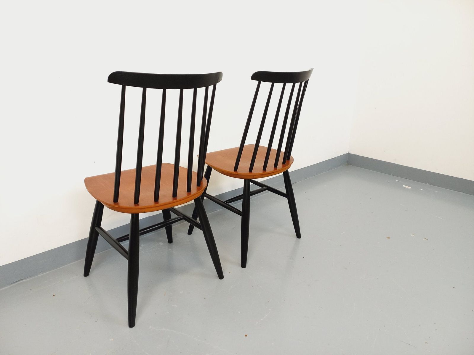 2 Fanett Scandinavian Chairs By Ilmari Tapiovaara In Teak photo furniture