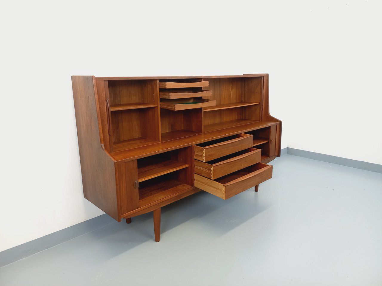 Scandinavian Mid Height Sideboard Ib Kofod Larsen In Teak photo for sale