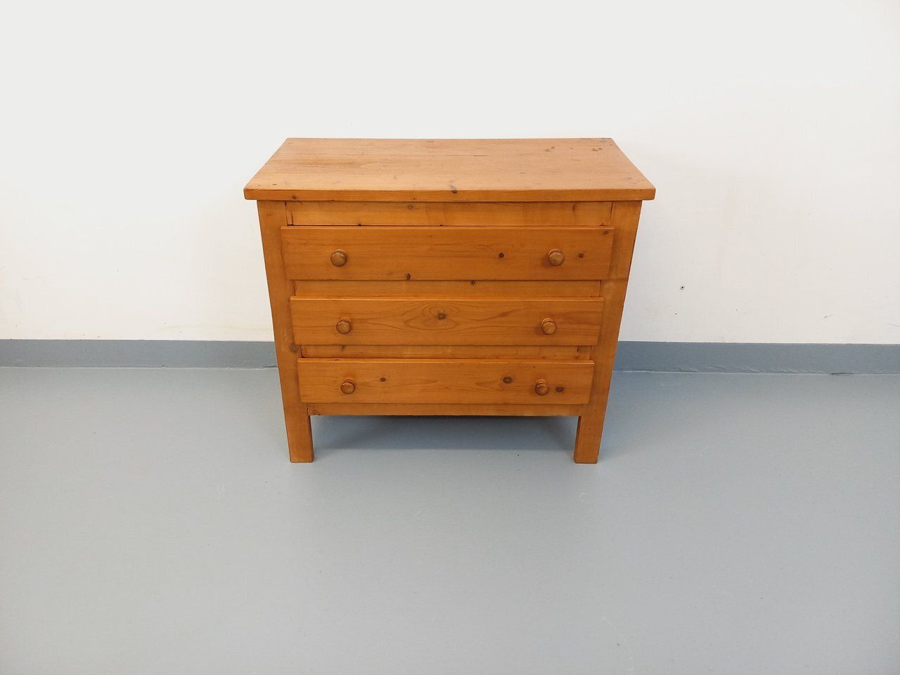 Rustic Chest Of Drawers With 3 Pine Drawers photo furniture