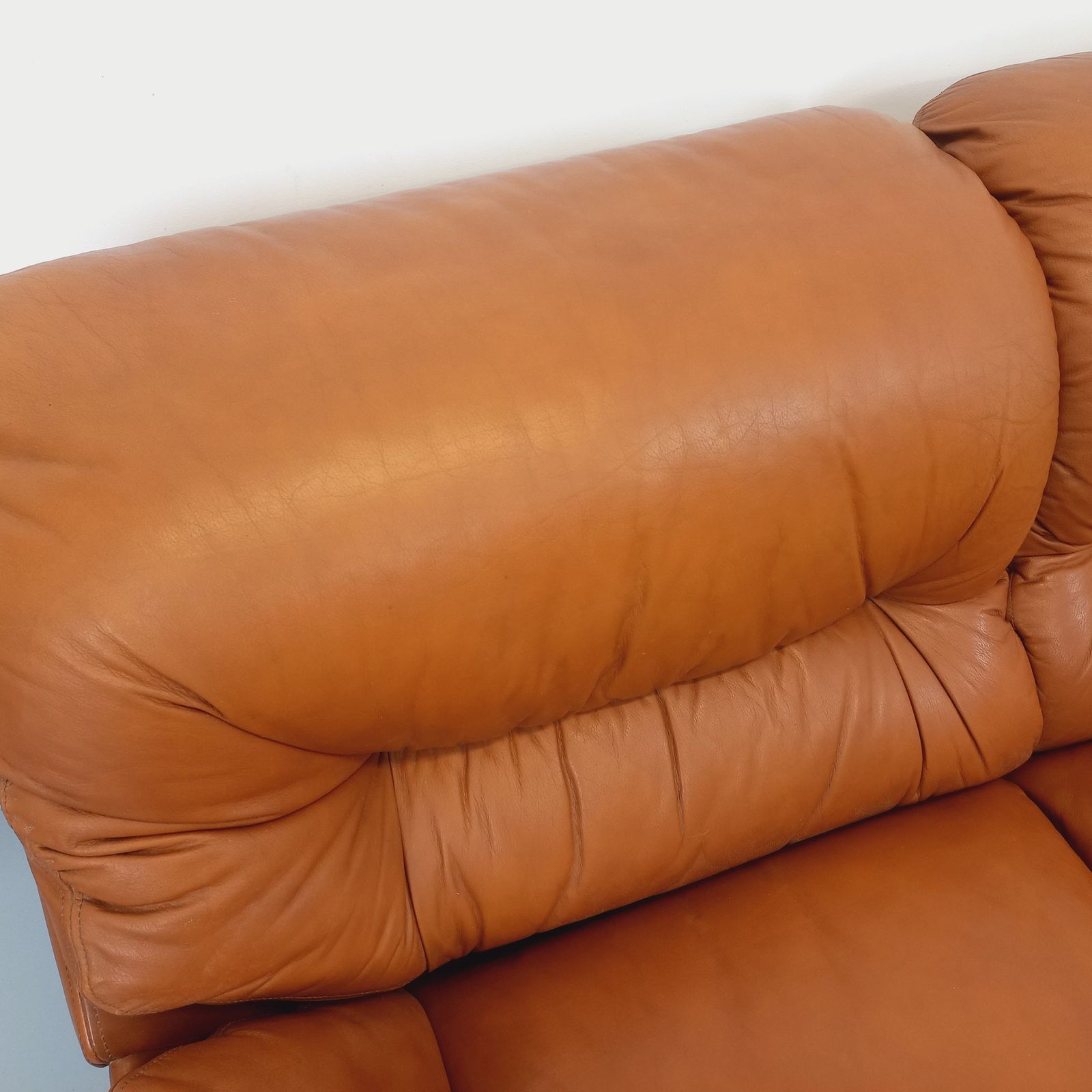 photo buy Three Seater Sofa From The 1970s In Camel Leather