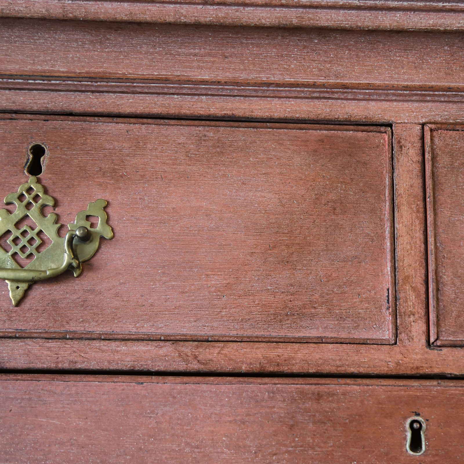 18th Century Georgian Period   George III Painted Mahogany Chest On Chest With Secretaire photo vintage