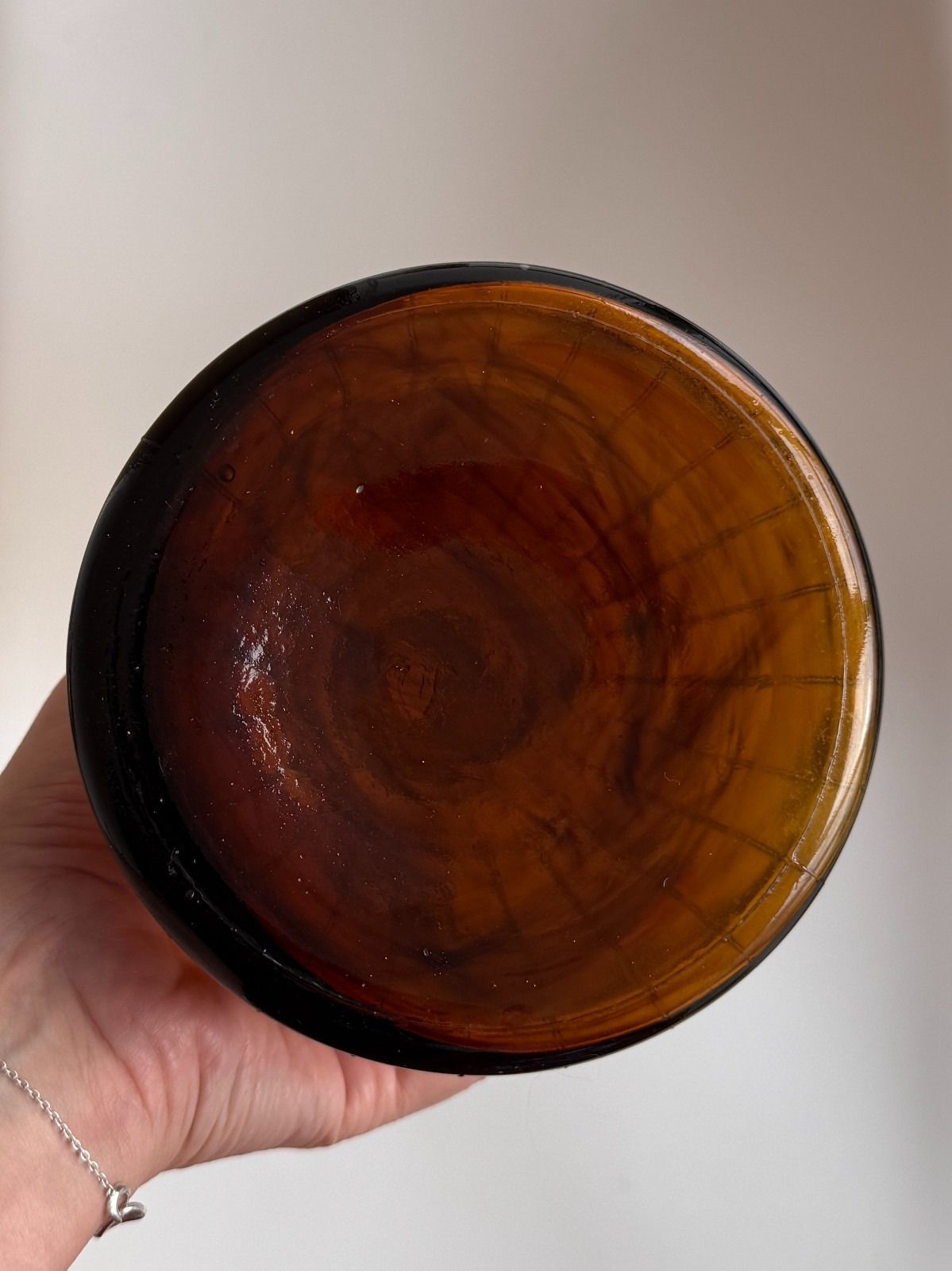 Xl Amber Glass Empoli Genie Bottle With Stopper (Slightly Damaged) 67cm A/F photo buy