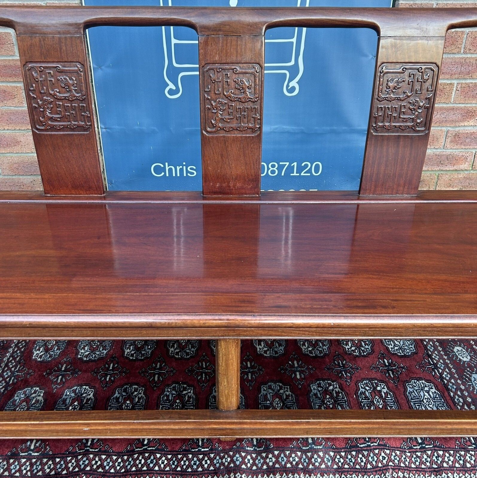 Quality Ming Style Chinese Oriental Rosewood Settle Seat Daybed Bench photo Furniture