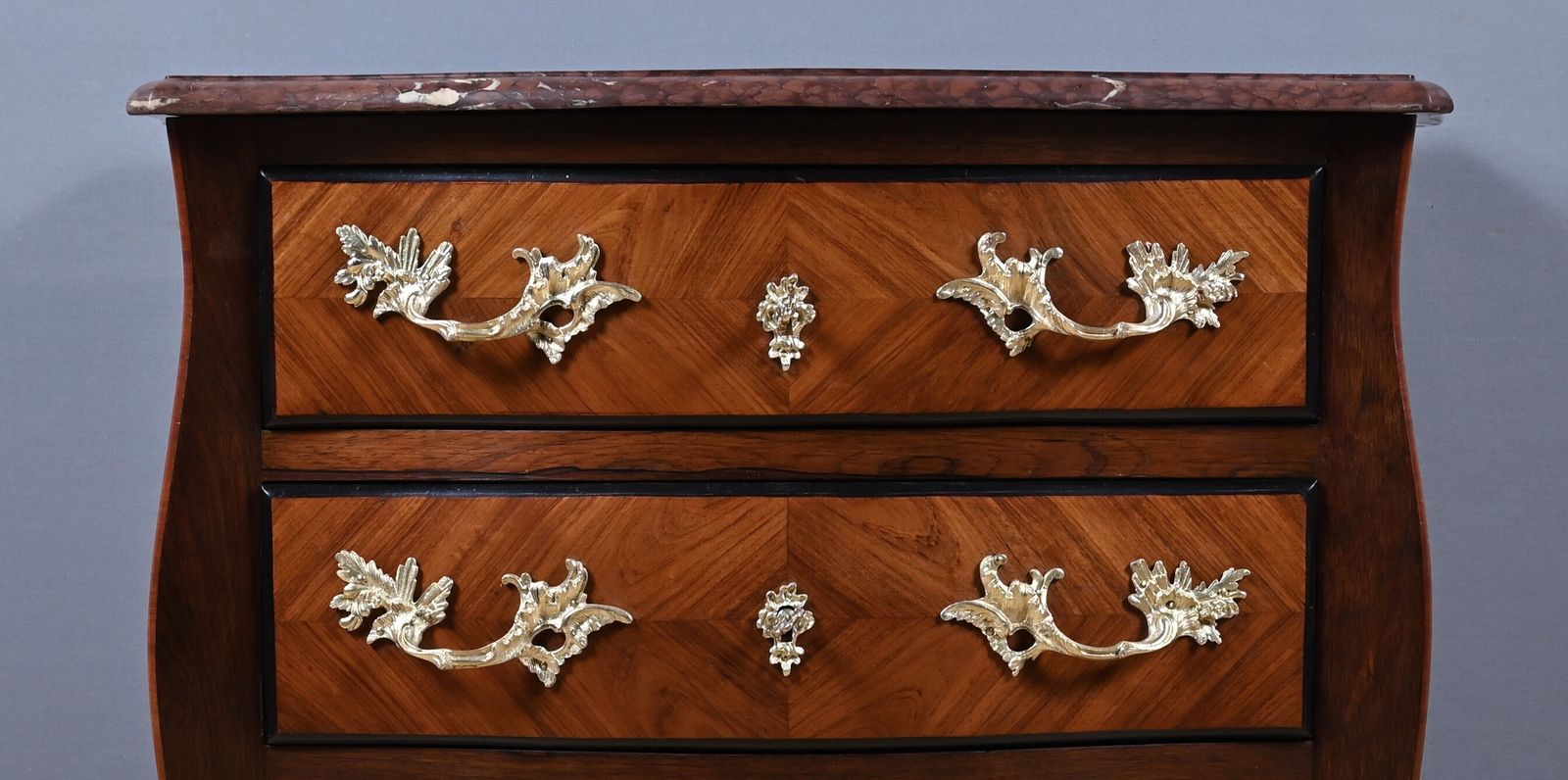 photo for sale Small Marquetry Commode, Louis XV Style – Mid 19th Century