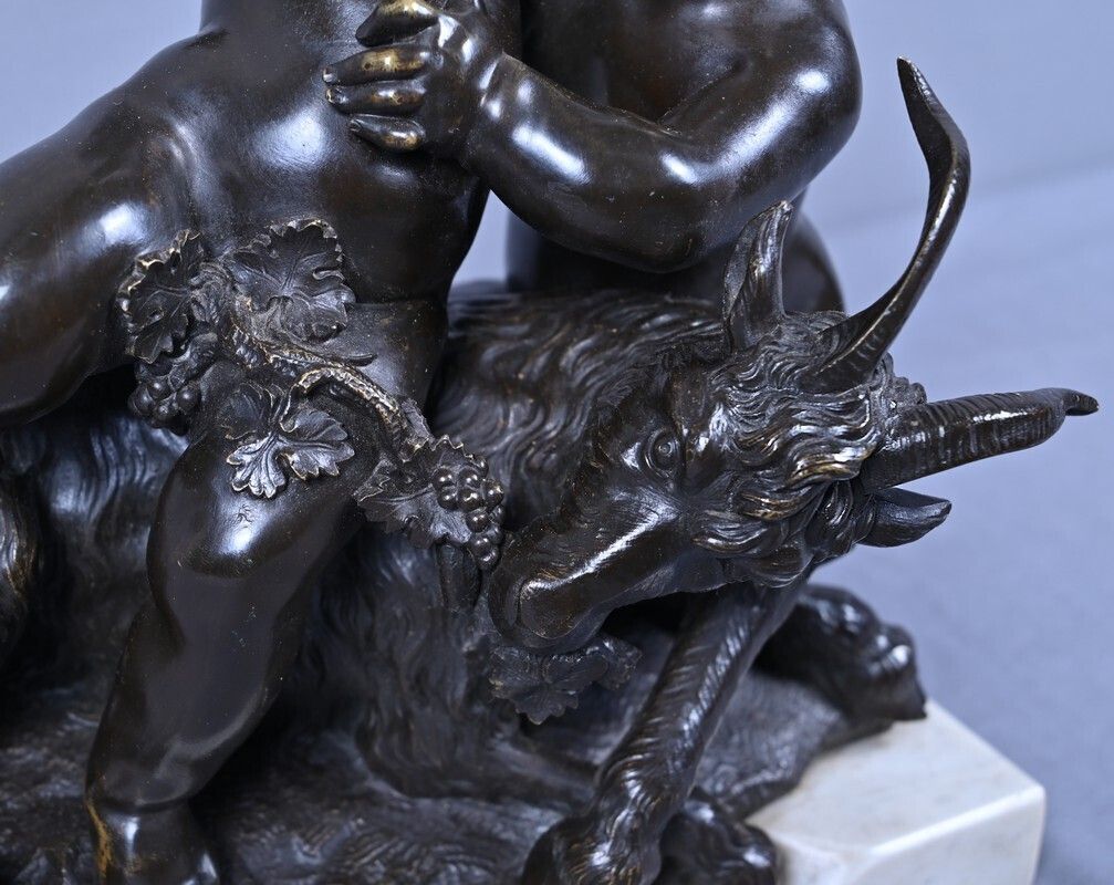 photo furniture Bronze Sculpture "The Childhood Of Bacchus" After Clodion – Part 2, 19th Century