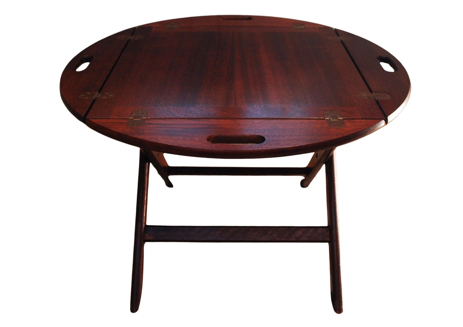 photo vinterior English Military Campaign Square Butlers Tray With Folding Stand