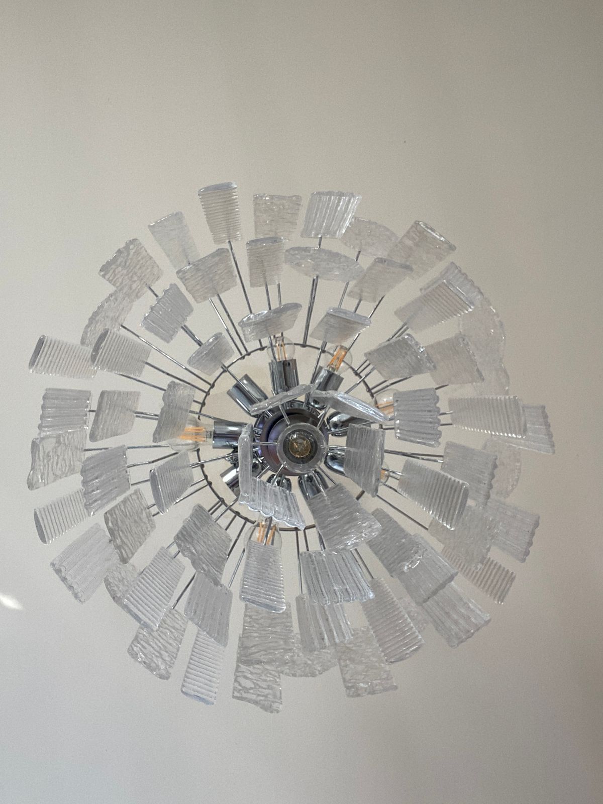 Art Deco Murano Glass Style Chandelier Clear Italian Sputnik Art By Simoeng photo furniture