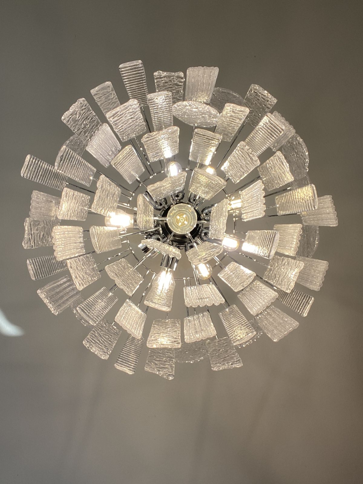 Art Deco Murano Glass Style Chandelier Clear Italian Sputnik Art By Simoeng photo 11762.0