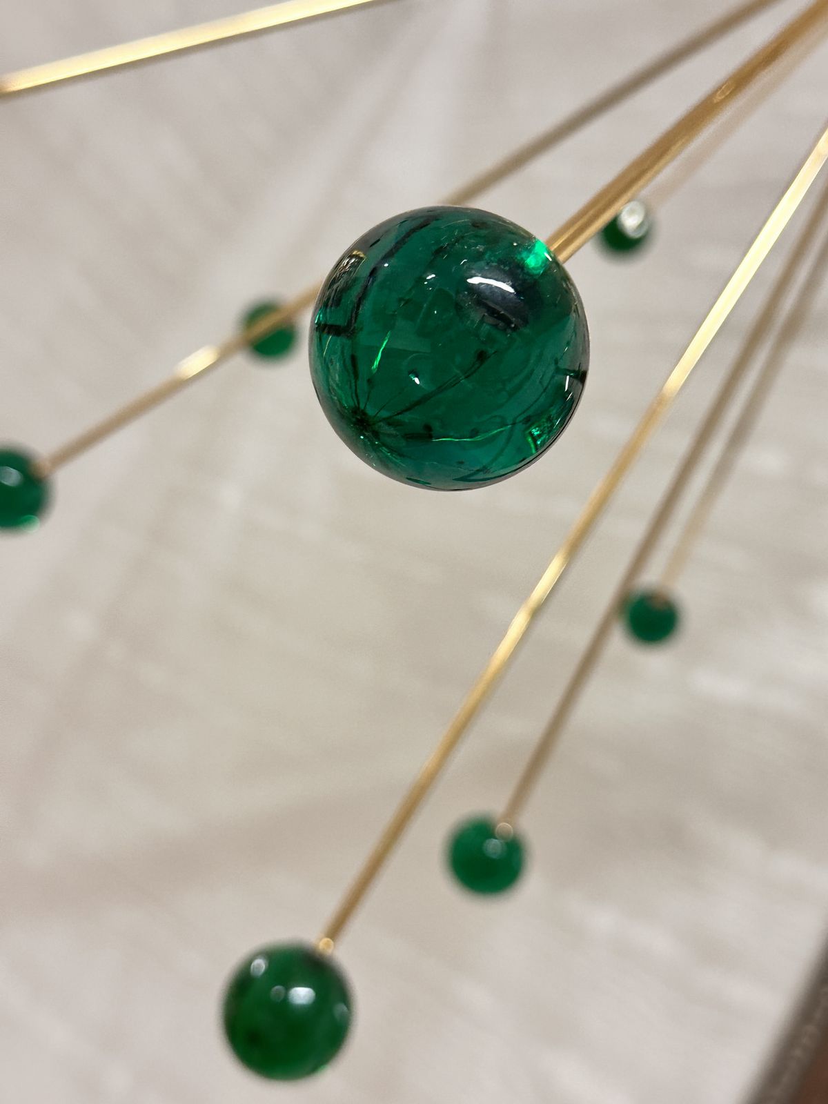 Contemporary Green “Star” Murano Glass Sputnik Chandelier photo Lighting