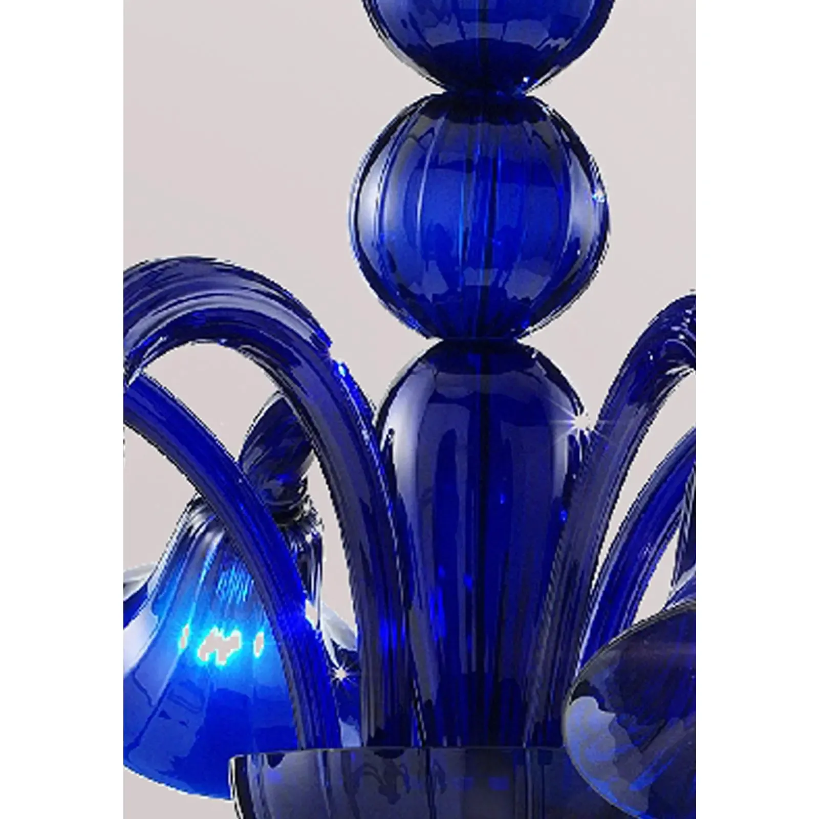Contemporary Pop Blue Ocean Murano Style Glass Chandelier 8 Arms photo buy