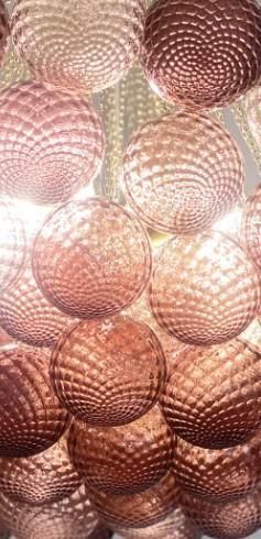 Impressive Scenographic Ametista And Pink“Ballotton” Spheres Murano Glass Flush Mount photo furniture