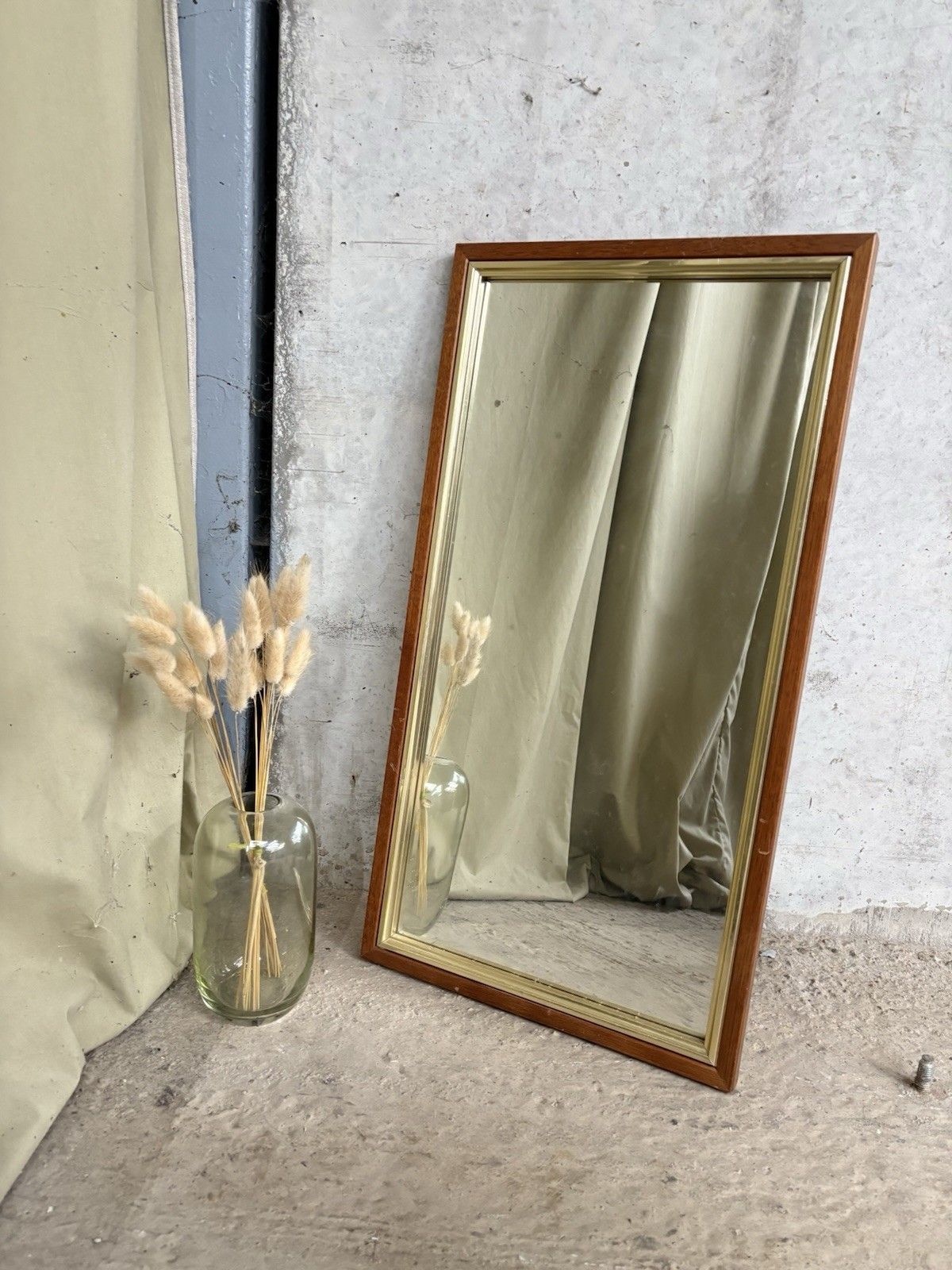 Vtg Mid Century Wall Hallway Mirror Retro R984 photo Home Decor