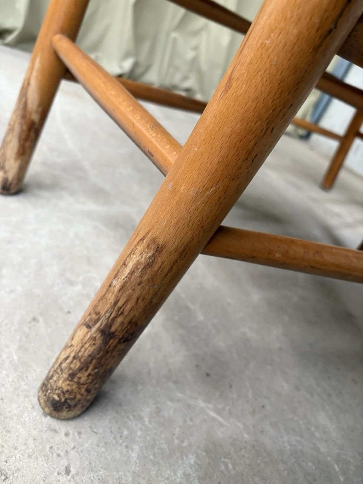 photo for sale Vtg Early Mid Century Set 2 Kaare Klint Dining Side Church Chairs Danish R985