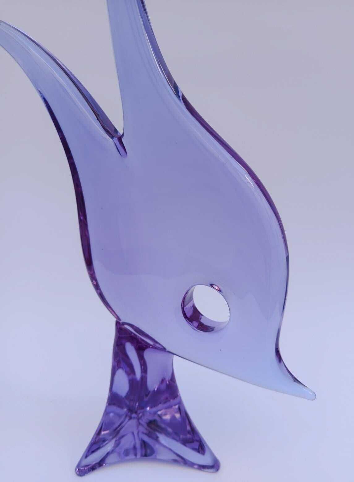Large Murano Glass Sculpture Designed By Licio Zanetti, Alexandrite Fish, Vintage, 48 Cm photo furniture